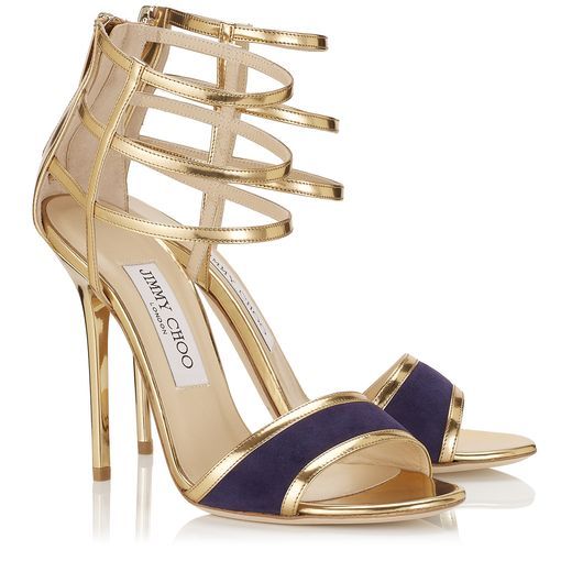 navy and gold sandals